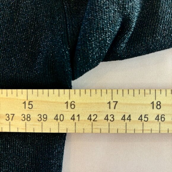 JOSEPH A Qu'est que c'est Silk Vtg Silk Metallic Sweater with Beaded Trim - Sz M - Picture 6 of 9